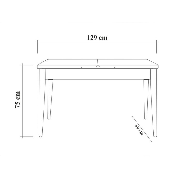 Hanah Home Vina 0701 - 4 - Atlantic, Grey Conjunto de Mesa Extensible y Sillas Hanah Home Vina 0701 - 4 - Atlantic, Grey Conjunto de Mesa Extensible y Sillas